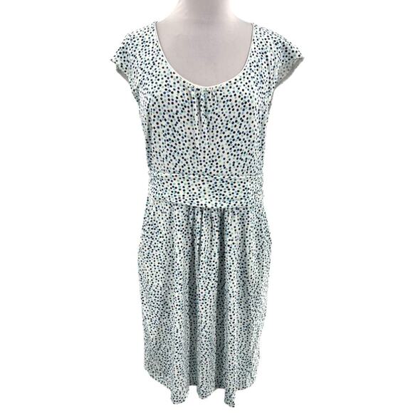 Boden Dresses & Skirts - Boden Margot Jersey Knit Dress polka dot blue white sz 10